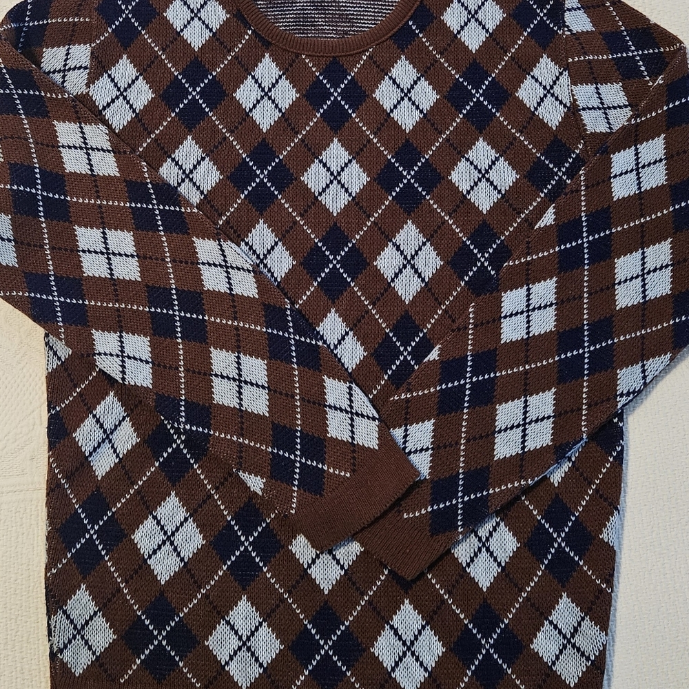 Vintage Women's Don Loper Argyle sweater size small